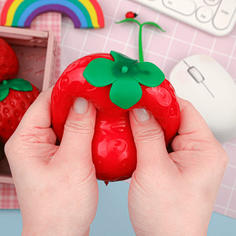 Strawberry Shaped Sensory Squishy Toy