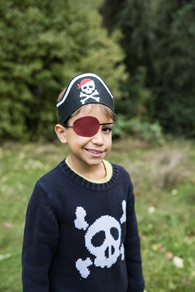 Pirate Hat Headband with Eyepatch