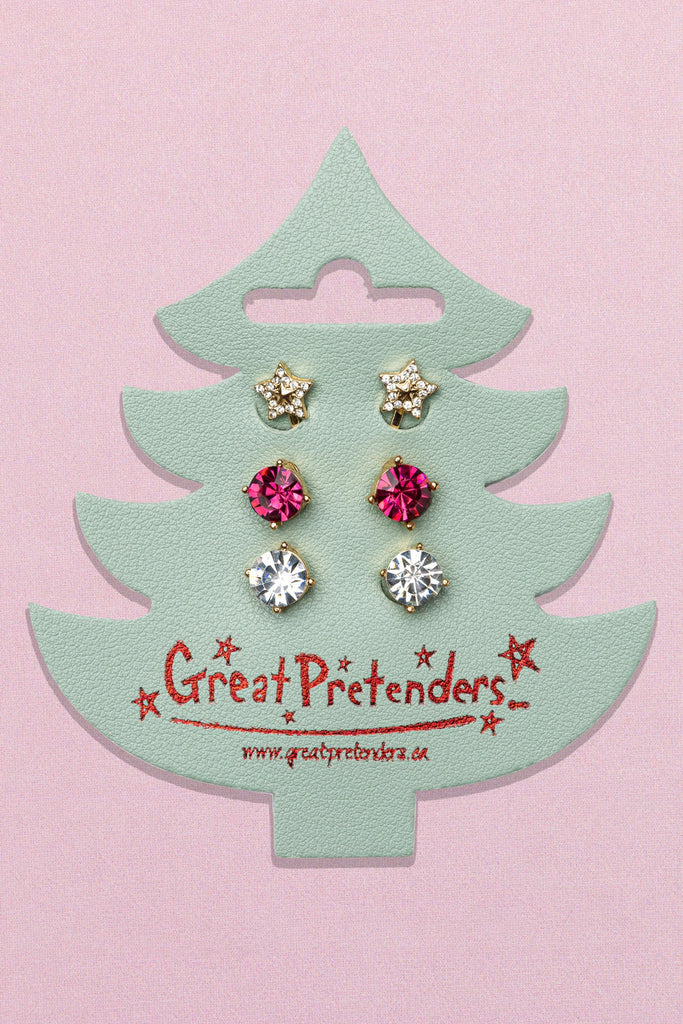 Holiday Tree Clip on Earrings (3 sets)