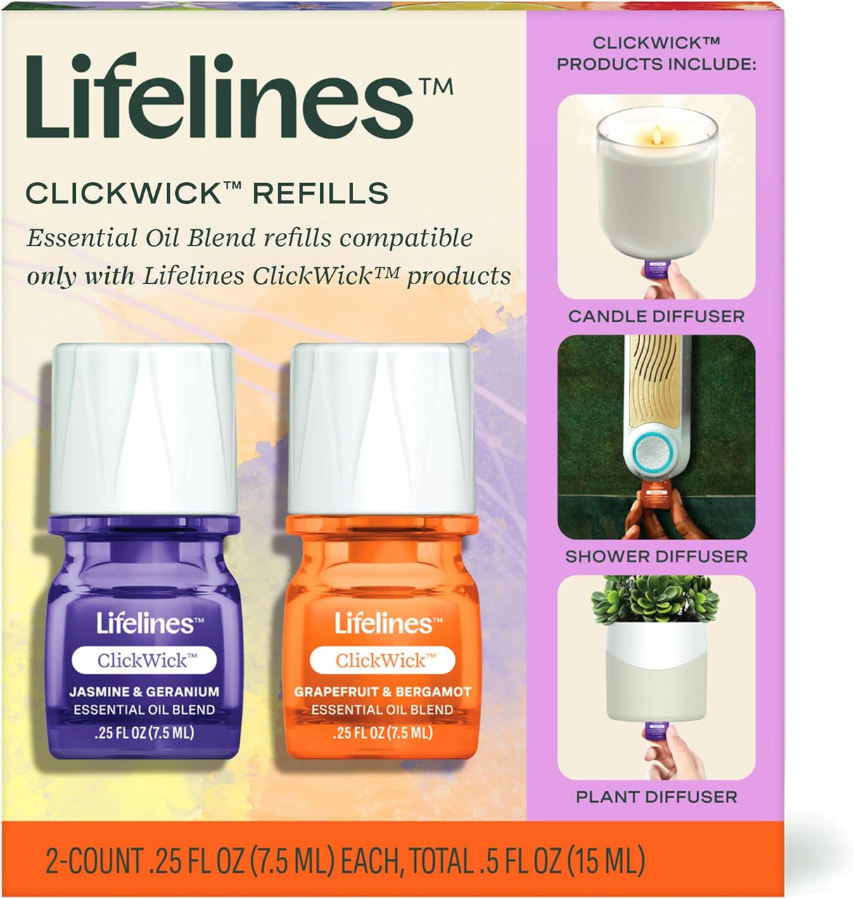 Lifelines Blends Click Wick Refill In Bloom & Citrus