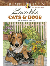 Creative Haven Lovable Cats & Dogs Coloring Book