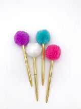 Plushest Pom Pom Pen White