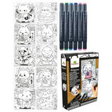 Artissimo -S Layout and Markers Kawaii Animals - 10y+