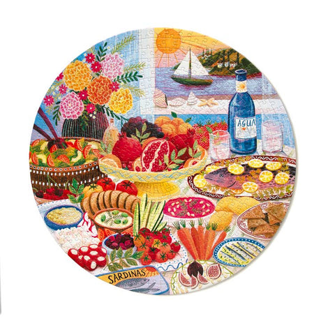 Mediterranean Table 500 Piece Round Puzzle
