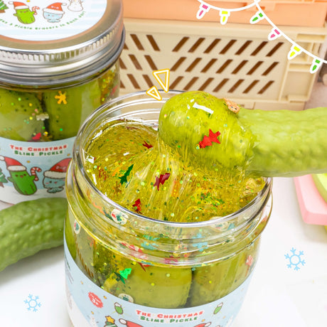 The Christmas Pickle Clear Kawaii Slime