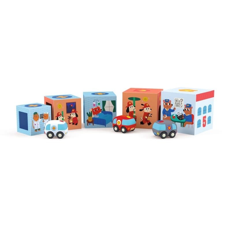 Djeco TopaniCar Blocks & Towers