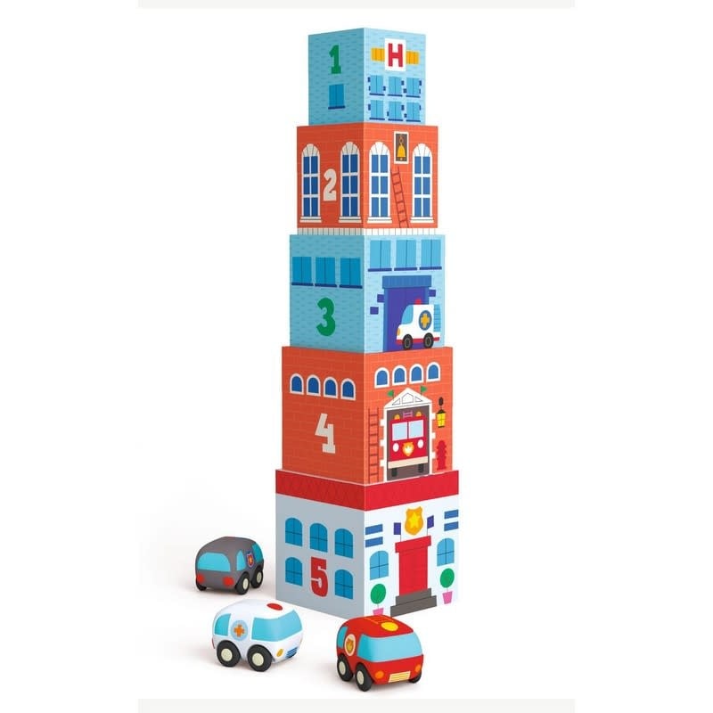 Djeco TopaniCar Blocks & Towers
