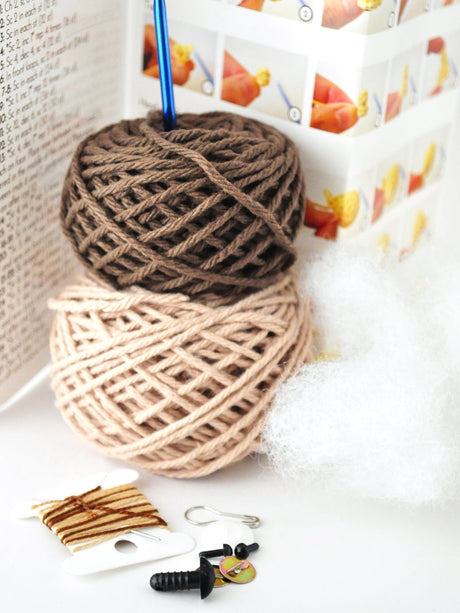 Tan Brown Dog Crochet Kit