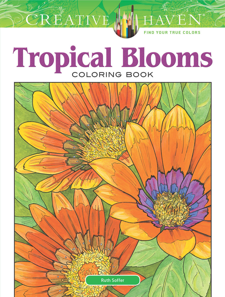 Creative Haven Tropical Blooms Coloring Book