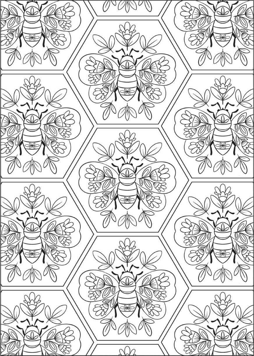 Creative Haven Boho Bugs Coloring Book