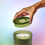 Lifelines Flameless Candle Diffuser Olive Ribbed