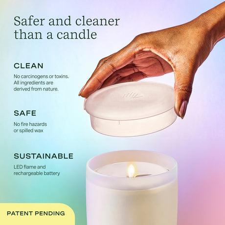 Lifelines Flameless Candle Diffuser Frost Cream