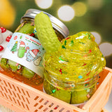 The Christmas Pickle Clear Kawaii Slime