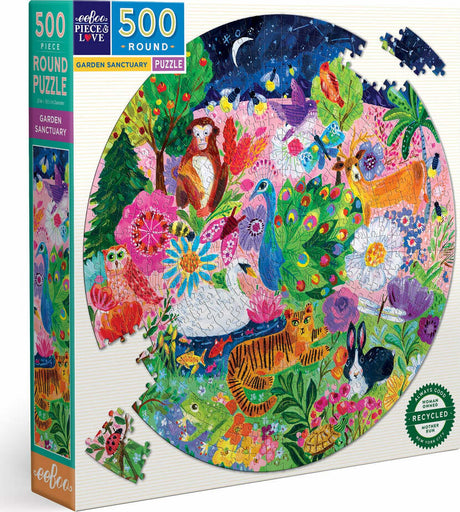 Garden Sanctuary 500 Piece Round Puzzle