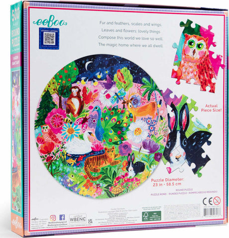 Garden Sanctuary 500 Piece Round Puzzle