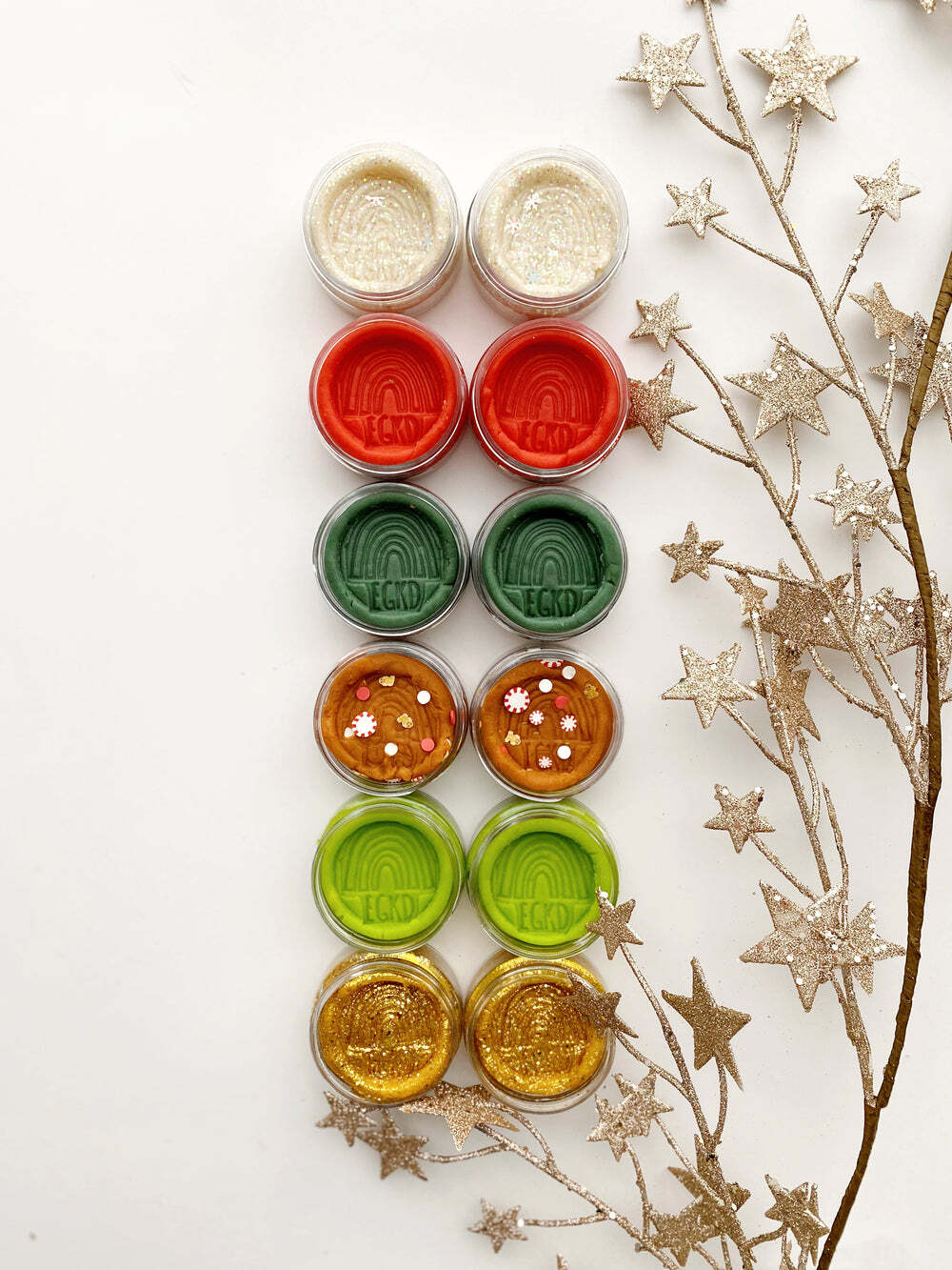 Holiday Mini Rainbow Sensory Play Dough