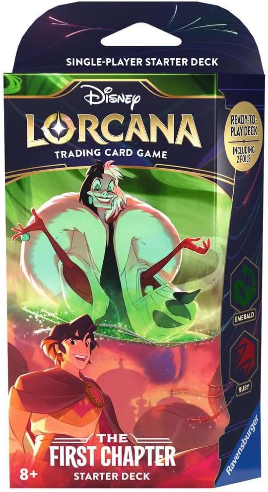 Lorcana TCG First Chapter Starter Deck: Emerald/Ruby Turner Toys Lorcana TCG First Chapter Starter Deck: Emerald/Ruby Turner Toys
