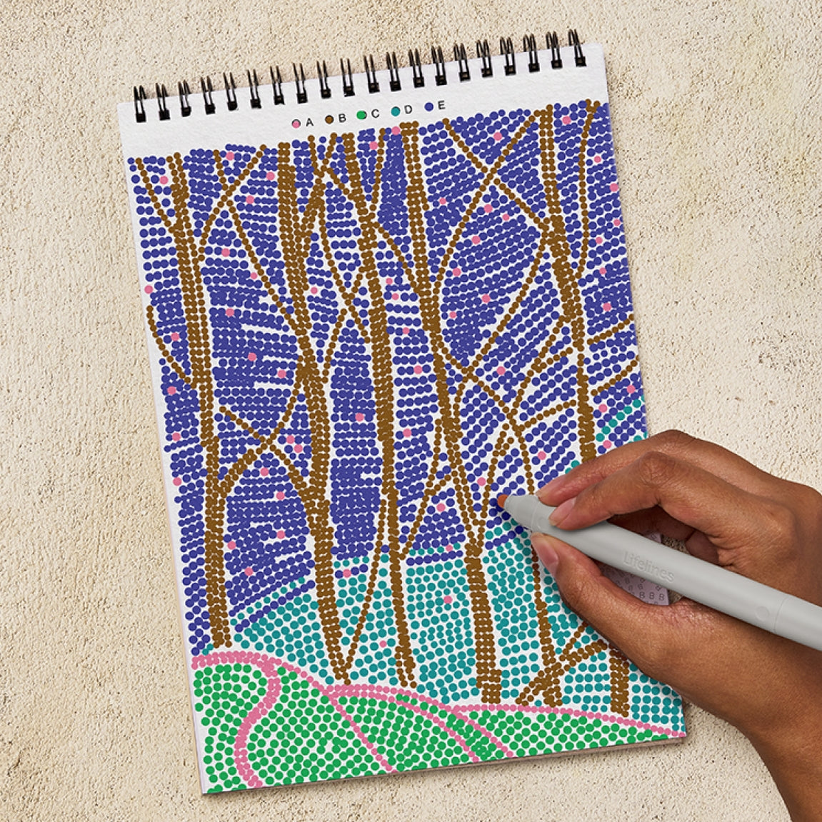 Lifelines Flowart Dot By Letter Landscapes