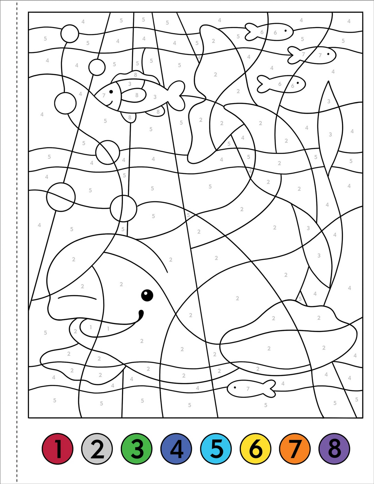 Color By Number Under the Sea