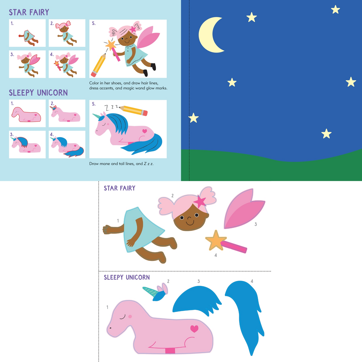 Sticker & Draw Unicorns & Friends (Create 30 Images)