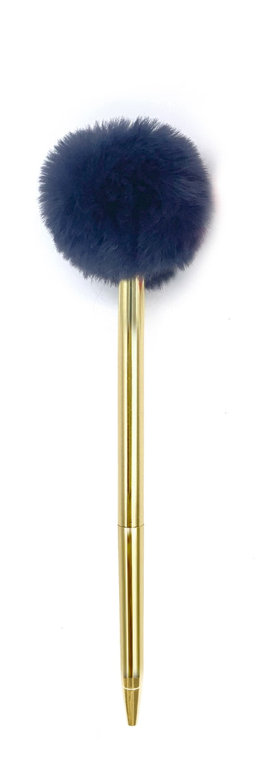 Plushest Pom Pom Pen Navy