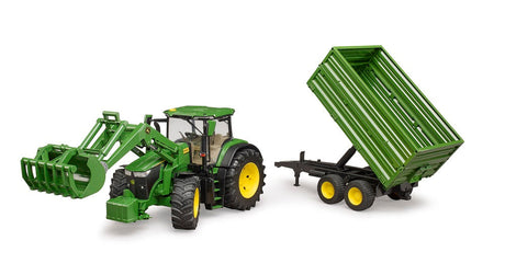 Bruder John Deere 7R350 Tractor with Bucket & Trailer