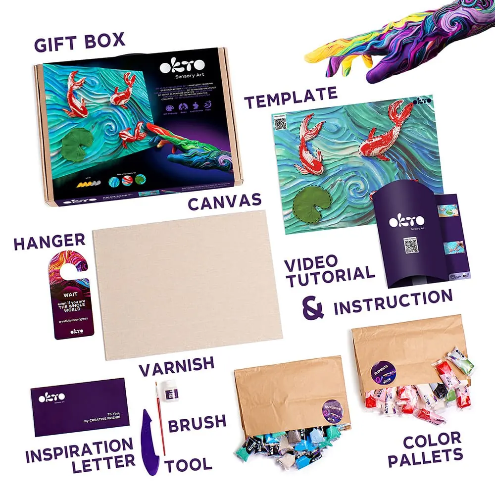 OKTO DIY 3D Painting Set Koi Carp