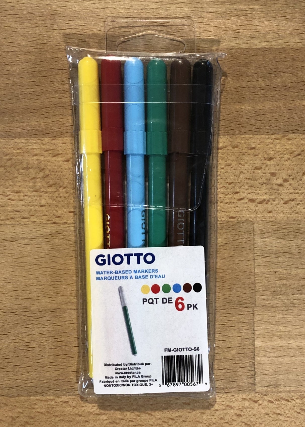 Giotto Water Based Markers 6 Pack
