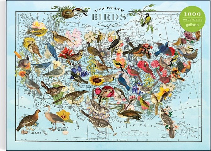 Wendy Gold State Birds 1000 Piece Puzzle