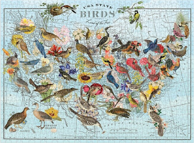 Wendy Gold State Birds 1000 Piece Puzzle