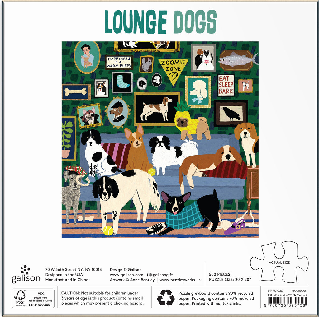 Lounge Dogs 500 Piece Puzzle