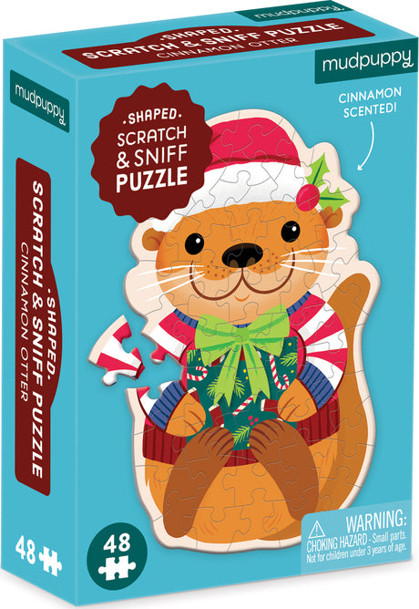 Cinnamon Otter 48 Piece Scratch and Sniff Shaped Mini Pzl