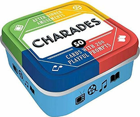 After Dinner Amusements: Charades: 50 Cards with 200 Playful Prompts (Charades Game for Adults and Family, Portable Camping and Holiday Games)
