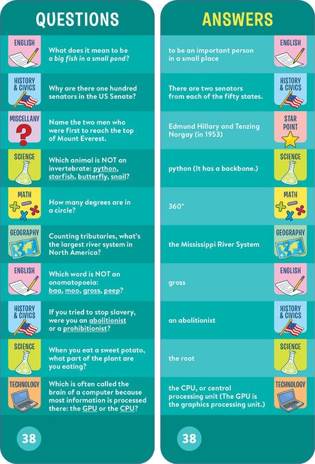 Brain Quest 5th Grade Smart Cards Revised 5th Edition