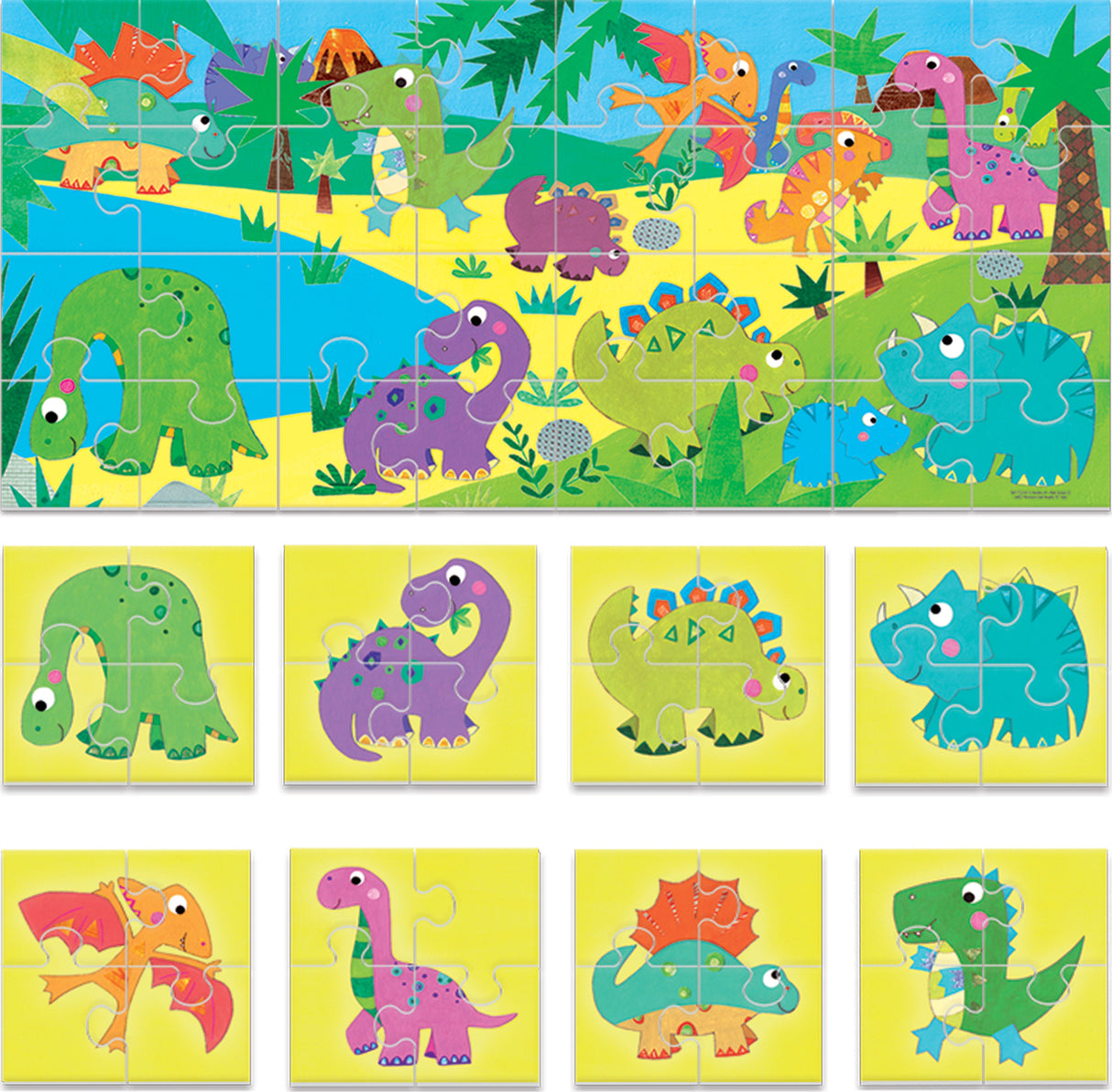 Puzzle 8+1 Dinosaurs
