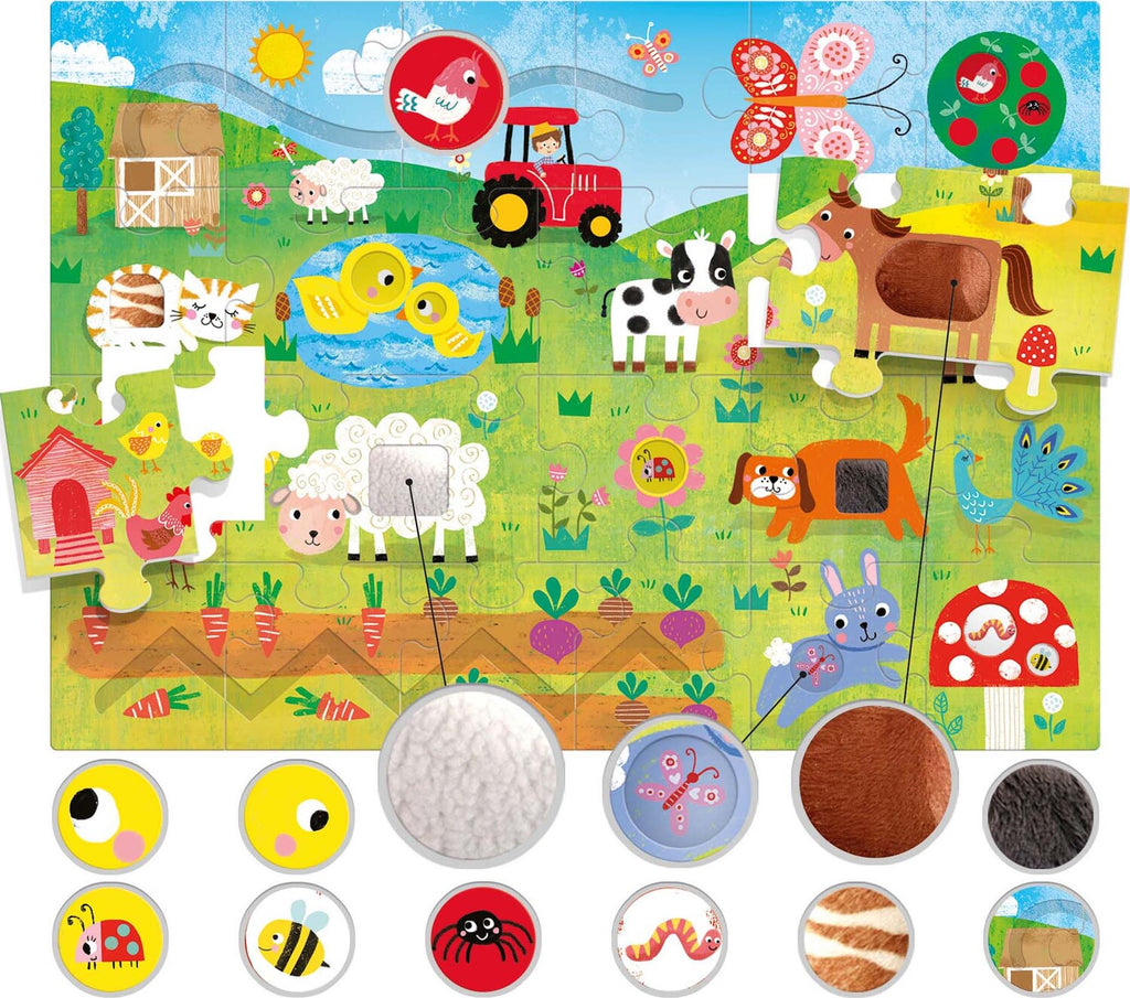 Tactile Puzzle Montessori Farm