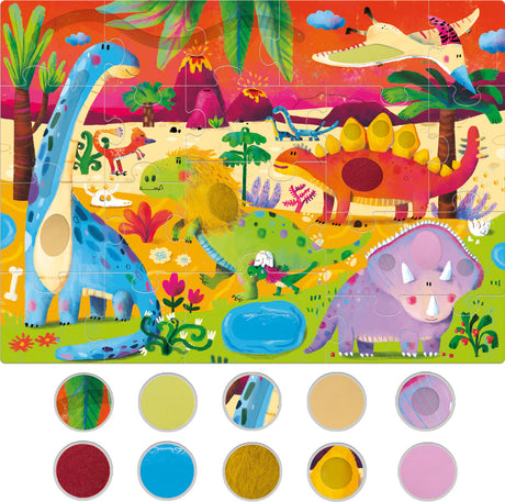 Tactile Puzzle Montessori Dino