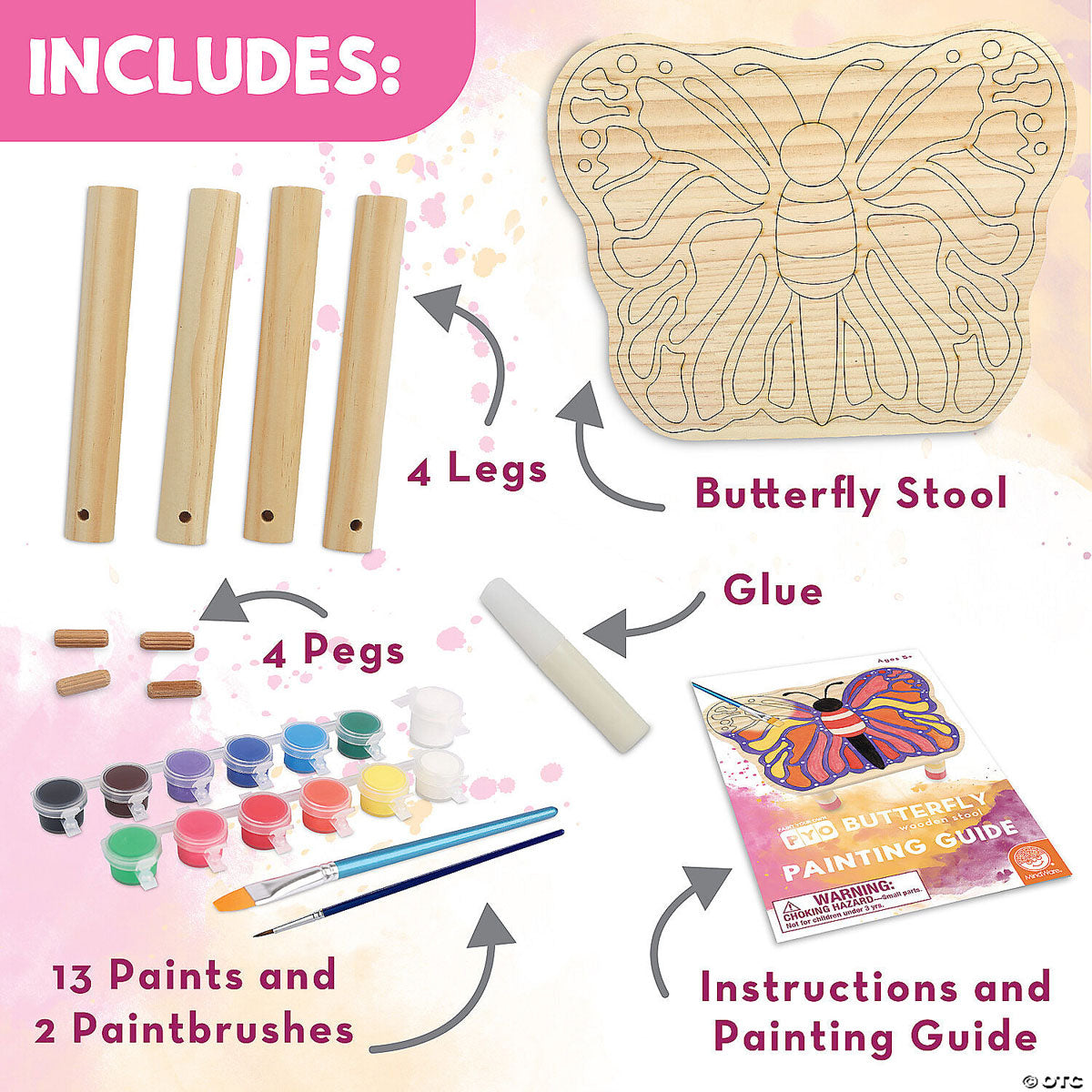 PYO Wooden Stool: Butterfly