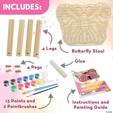 PYO Wooden Stool: Butterfly