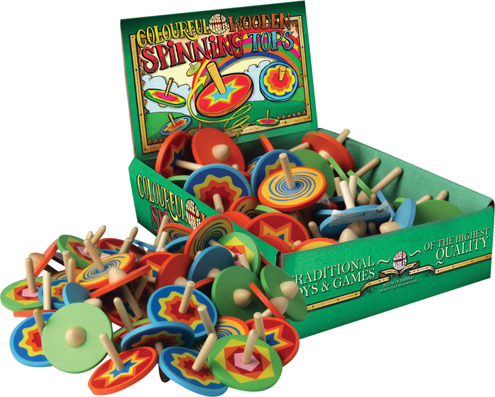 Wooden Spinning Top  Assorted