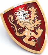Liontouch Pretend-Play Foam Noble Knight Shield - Red