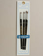 Red Sable Brush Set, 6pcs, Sizes 1, 2, 3