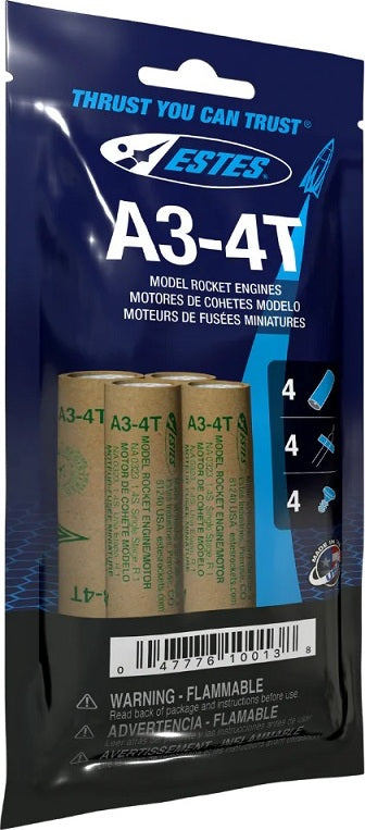 A3-4T Model Rocket Engines (4pk)