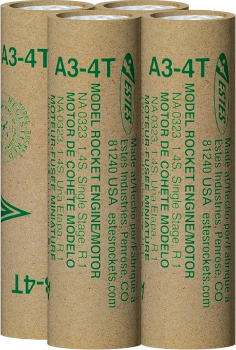 A3-4T Model Rocket Engines (4pk)