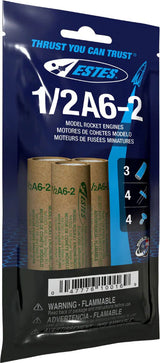1/2A6-2 Model Rocket Engines, (3pk)