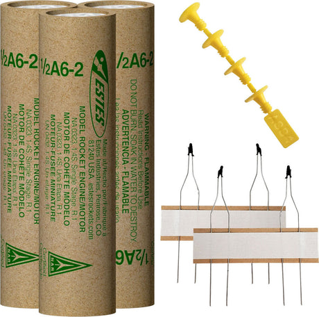 1/2A6-2 Model Rocket Engines, (3pk)