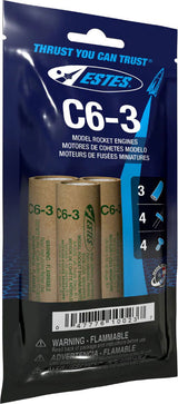 C6-3 Model Rocket Engines (3pk)
