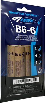 B6-6 Model Rocket Engines (3pk)