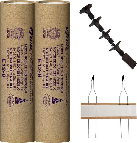 E12-8 Model Rocket Engines, (2pk)