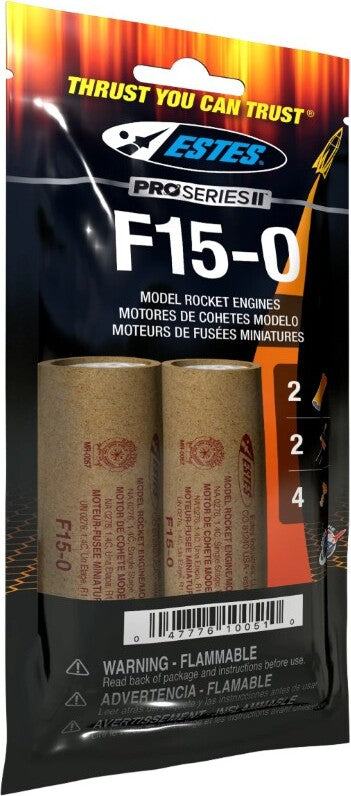 F15-0 29mm Model Rocket Engines (2pk)